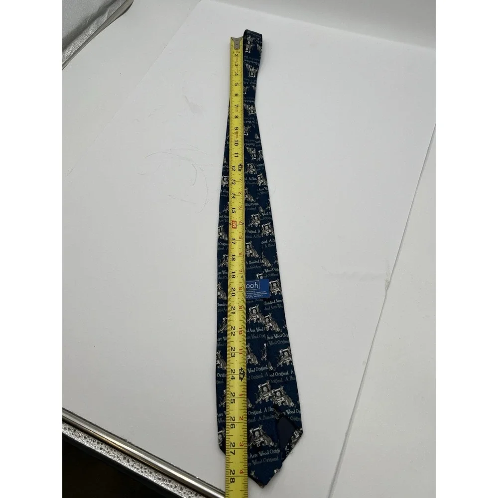 Disney Winnie the Pooh Tigger Eeyore 100 Acre Wood Blue Neck Tie Korea